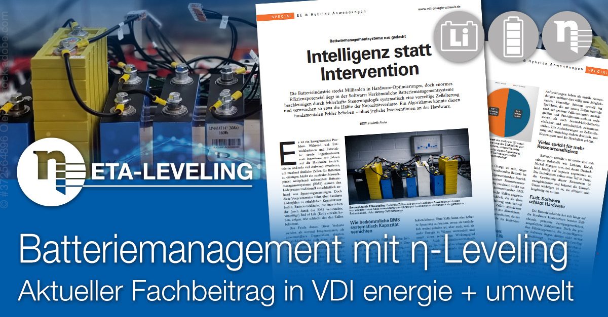 ETA-Leveling: Intelligente Software für effizientere Batteriesysteme